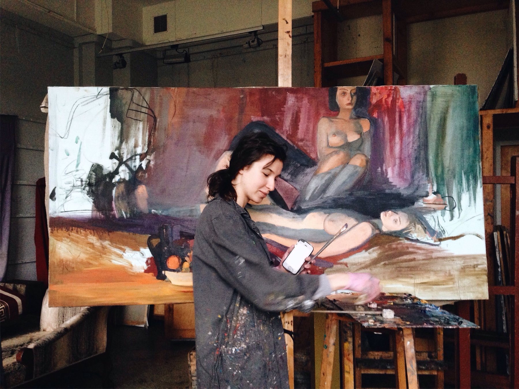 Anna Chaplinsky in her studio